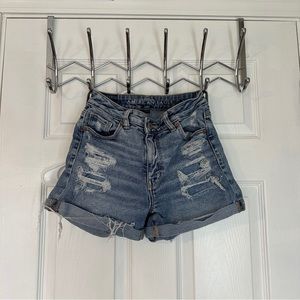AE high rise jean short